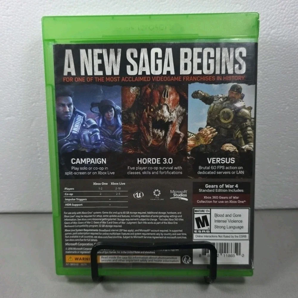 Gears of War 4 (Xbox One,‎ 2016) TESTED
